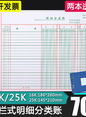三栏式明细分类账本财记账簿手写