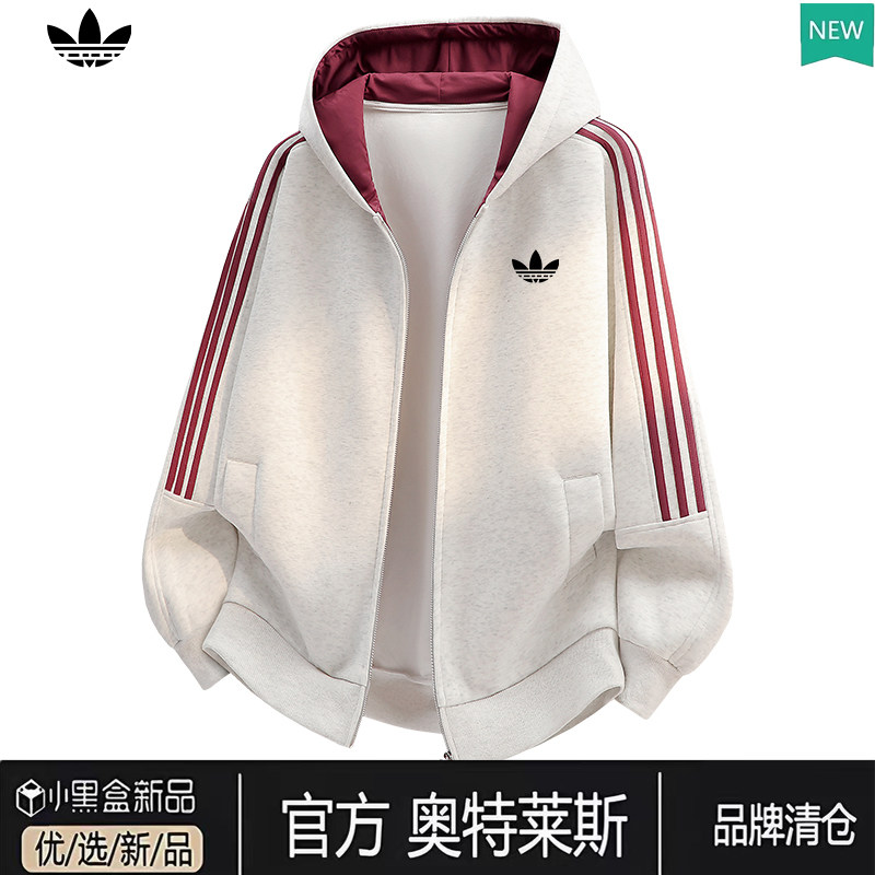 三条扛美式连帽卫衣秋冬开衫上衣