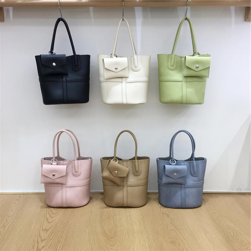 小脏柜 高级感小众手拎水桶包春夏女包包复古通勤百搭单肩斜挎包