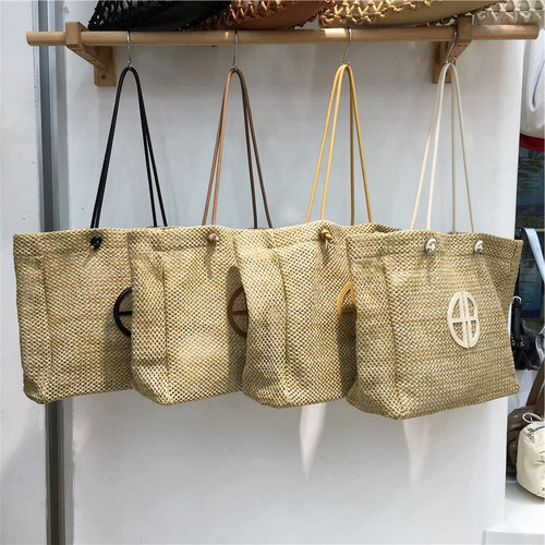 小脏柜 2025夏季新款小众草编包度假沙滩大包休闲手提单肩托特包