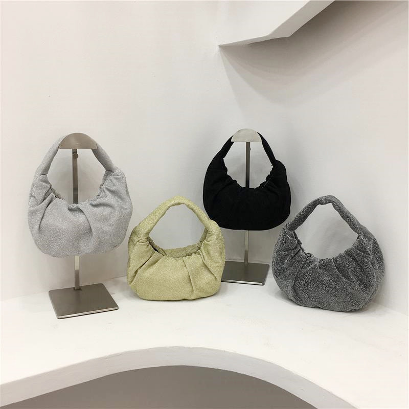 小脏柜 2025新款法式小众温柔褶皱云朵包手拎饺子包时尚女手提包,箱包皮具/热销女包/男包,通用款女包,淘宝优惠券,粉丝福利购,淘宝优惠卷