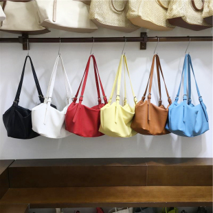 小脏柜 自制小众大容量软糯糯质感女单肩腋下包休闲慵懒风托特包