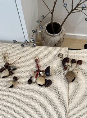 小脏柜 DIY成品果壳摇铃包挂手工风铃包包挂件车挂饰钥匙扣