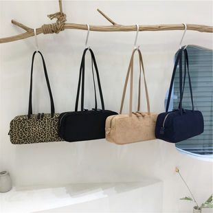 小脏柜 早秋麂皮绒精致腋下包大容量气质波士顿包时尚横款单肩包