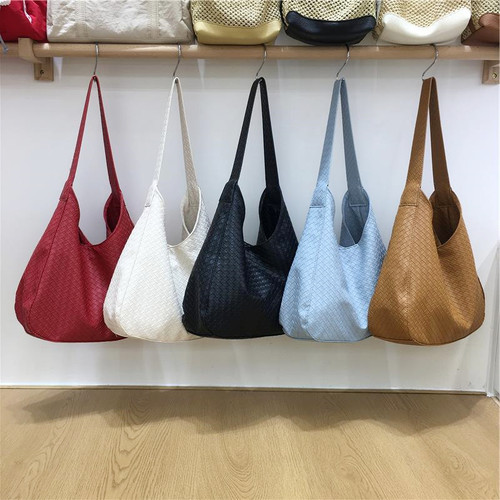 小脏柜 法式小众设计编织压纹包软皮休闲复古通勤单肩腋下托特包