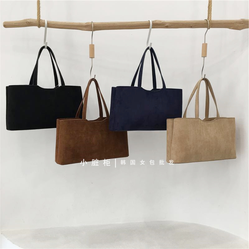 小脏柜 韩国秋冬高级质感磨砂麂皮绒简约ins百搭手提公文托特包,箱包皮具/热销女包/男包,通用款女包,淘宝优惠券,粉丝福利购,淘宝优惠卷