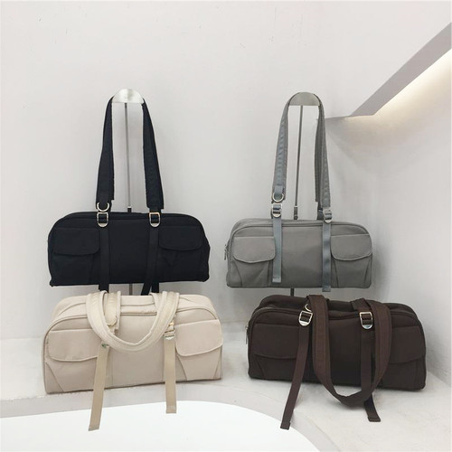 小脏柜 韩国ins博主尼龙布包包手提腋下包休闲百搭通勤单肩托特包