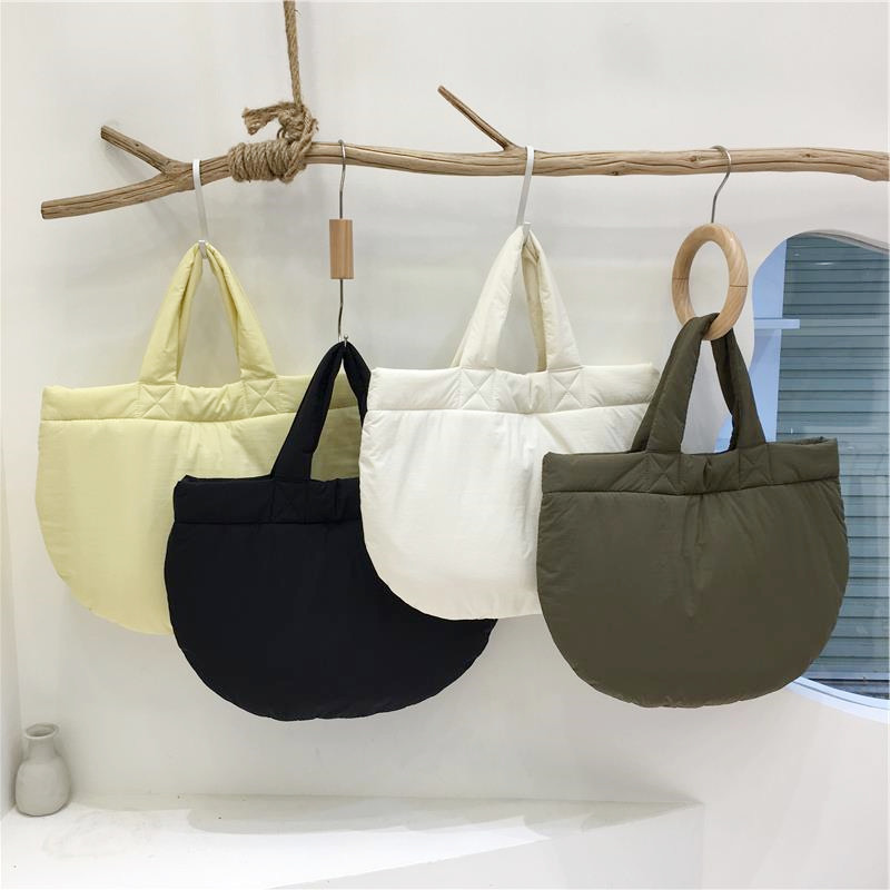 小脏柜 韩国小众ins手提菜篮子柔软半圆尼龙包简约休闲通勤手拎包,箱包皮具/热销女包/男包,通用款女包,淘宝优惠券,粉丝福利购,淘宝优惠卷