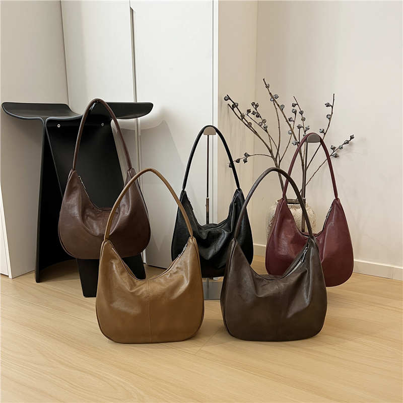 小脏柜 小众极简设计植鞣软皮百搭通勤手提法棍包单肩腋下托特包