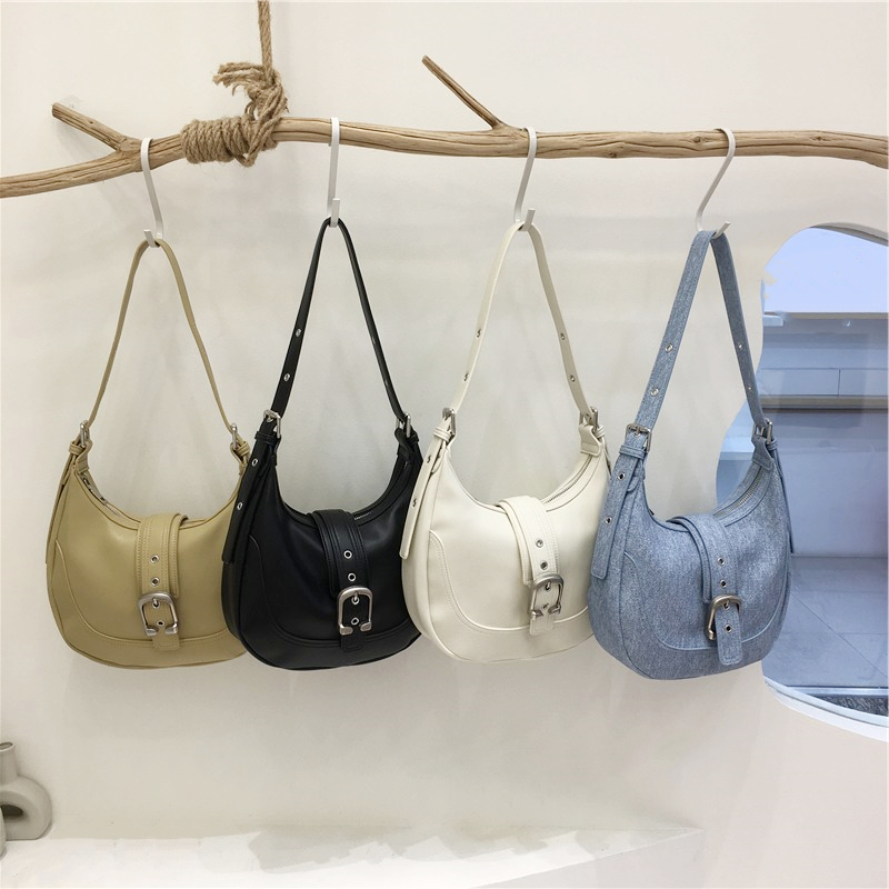 小脏柜 小众时髦复古高级感手提腋下法棍包休闲马鞍包单肩女包包