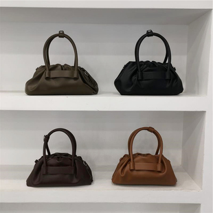 小脏柜 法式小众设计褶皱云朵包手提贝壳包精致可爱单肩斜挎小包