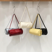 小脏柜 小众极简风软皮手提腋下笔筒包调性枕头包单肩斜挎小方包