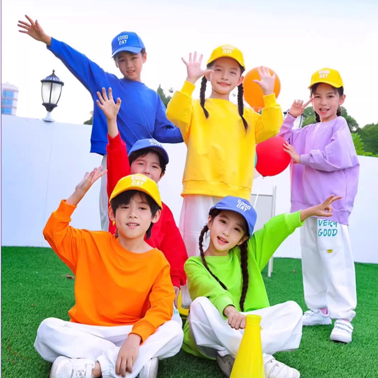 儿童啦啦队演出服幼儿园秋季合唱表演服小学生运动会团体舞蹈服装