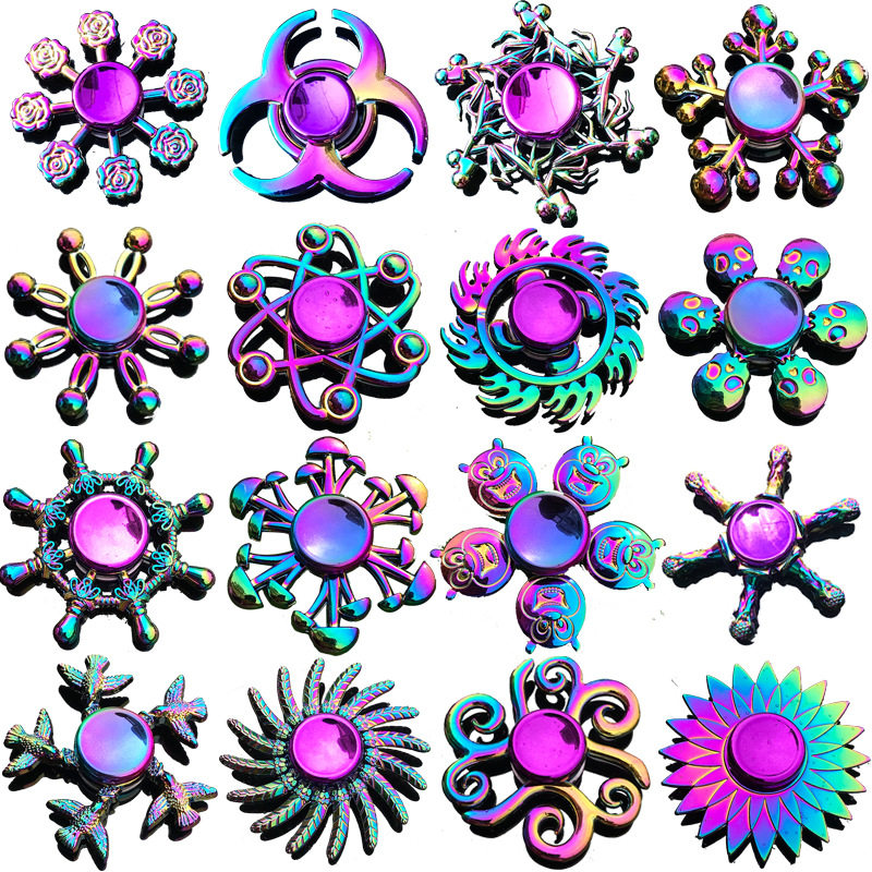厂家炫彩合金指尖陀螺地摊玩具减压玩具Hand Spinner手指陀螺