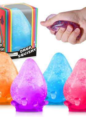 亚马逊Needoh Sensory Toy水滴麦芽糖捏捏乐解压玩具梦幻感官