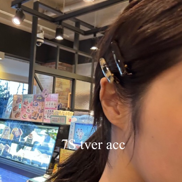 现韩代金标琥珀咖色一字夹ins博主同款发夹女刘海夹子头饰发饰