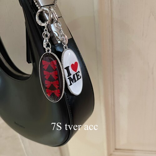 Tver acc韩国首尔Love蝴蝶结钥匙扣挂件包包挂件 钥匙扣 手机链