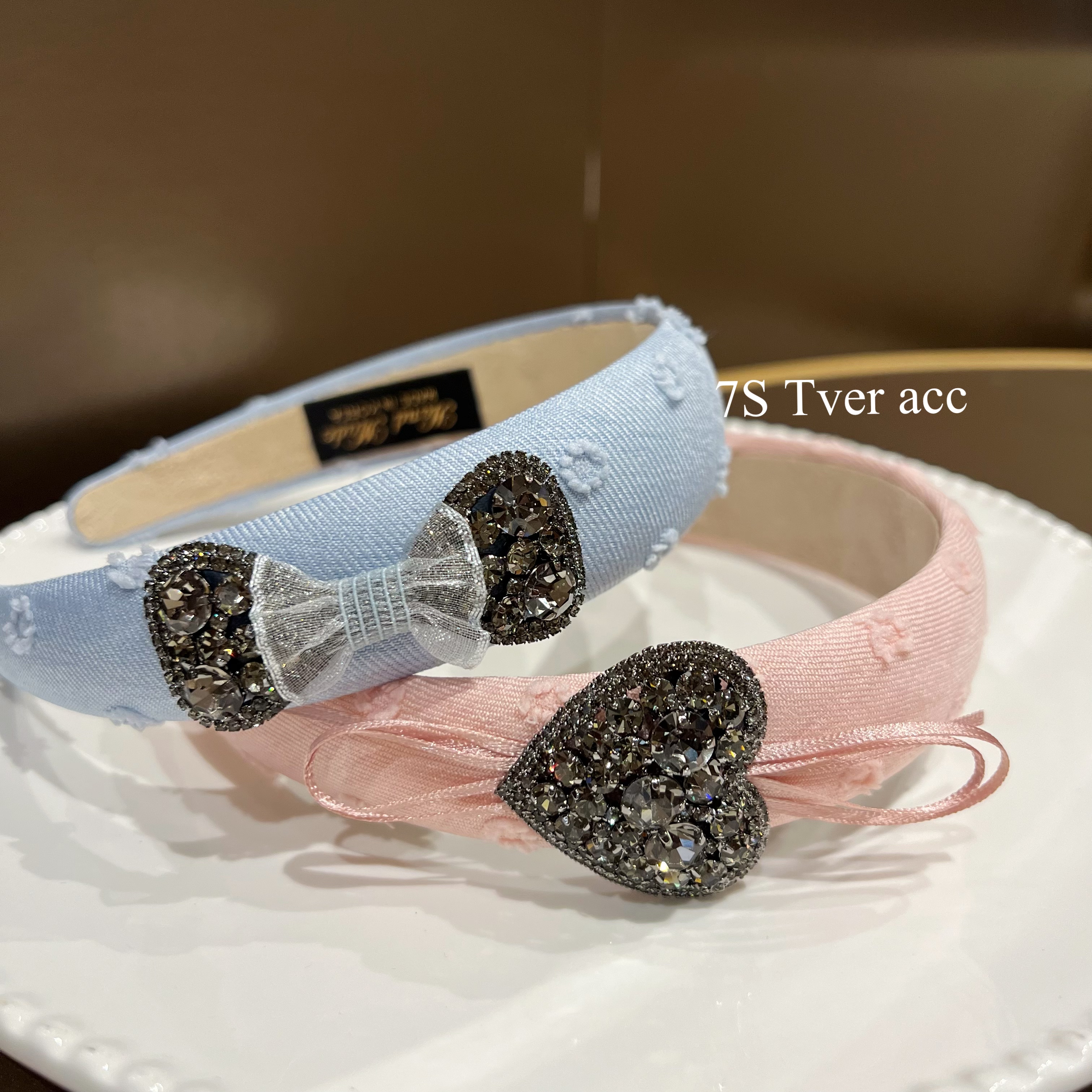 现韩国进口淡蓝柔美蝴蝶结发箍女小众设计感发卡头箍发饰阿豆款