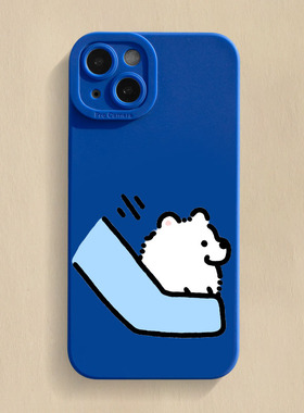 小狗玩滑梯iPhone15手机壳苹果14Promax套13简约112Pro小众x卡通xr可爱xsmax创意8plus情侣7p全包mini适用se3