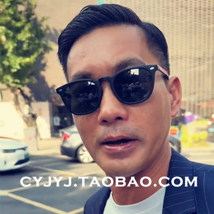 明星同款 复古方形偏光墨镜女开车夜视黄色眼镜潮人 港风太阳镜男士