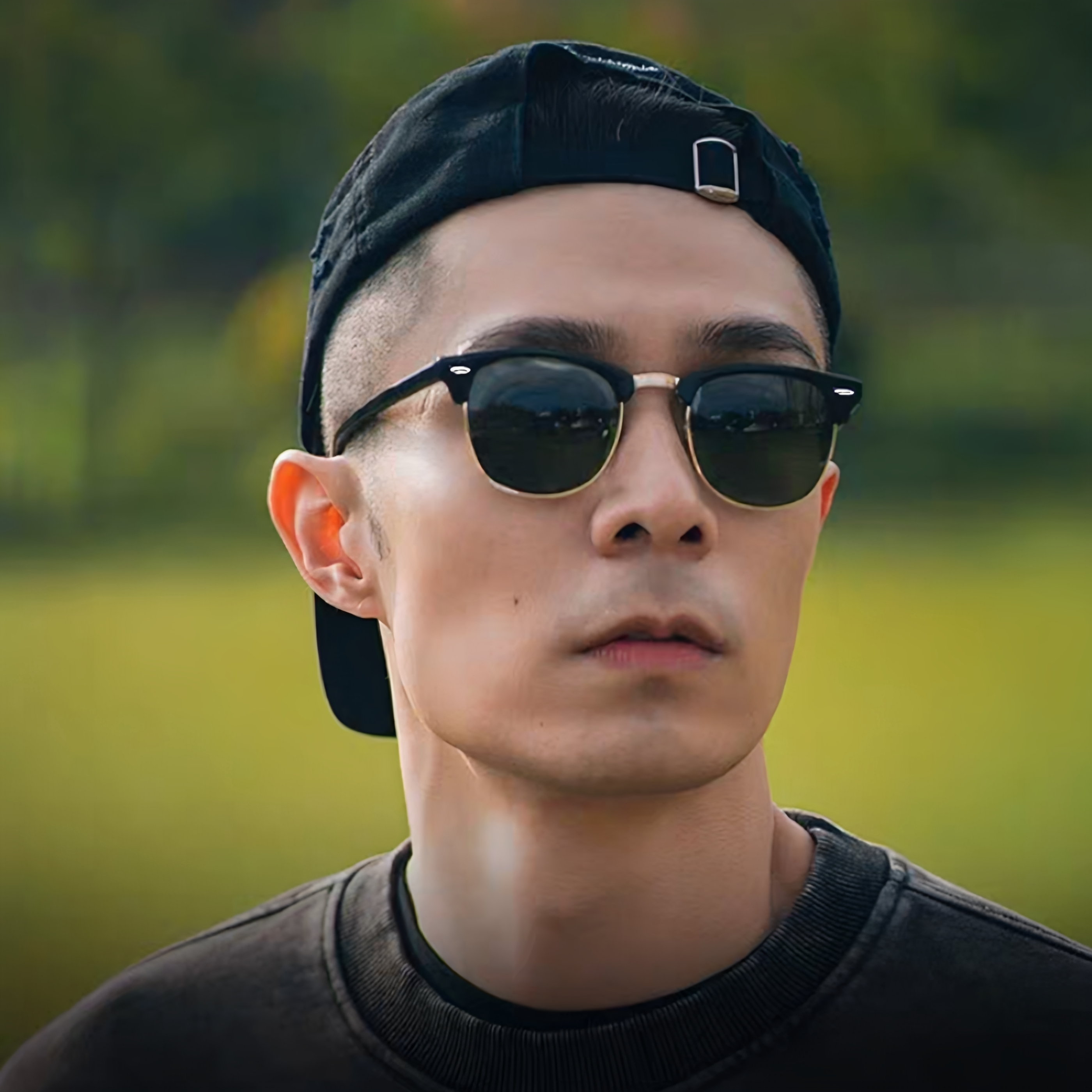 欧美时尚明星同款太阳镜男士方形半框复古偏光墨镜潮人开车眼镜女