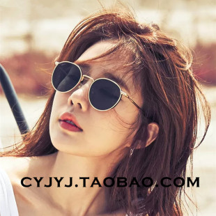 刘仁娜同款墨镜高级感金属圆框复古偏光太阳镜女开车驾驶眼镜男潮
