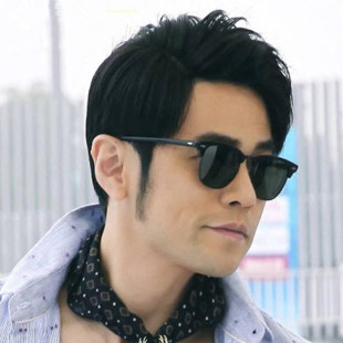 欧美时尚 复古半框墨镜女方形开车眼镜 超轻偏光太阳镜男周杰伦同款