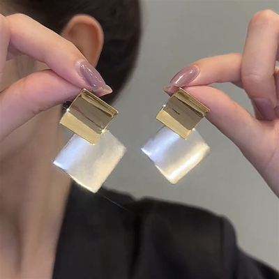 高级感S925银针复古金属港风耳环