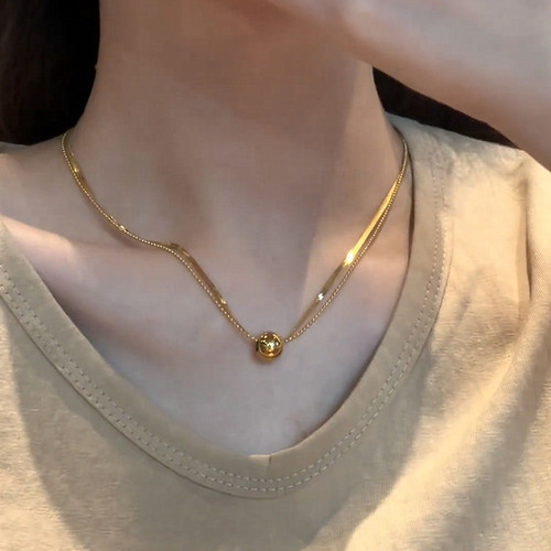 幸运圆球短款项链新款潮ins饰品