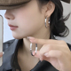 欧美夸张耳环女新款 潮酷s925银针耳圈小众设计高级感网红气质耳饰