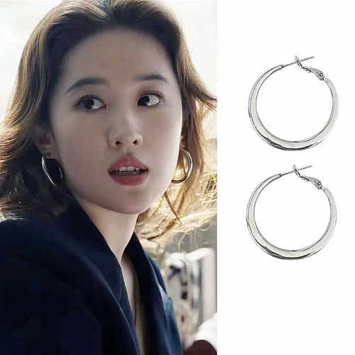 玫瑰同款素圈耳圈百搭