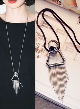 韩国简约衣服装饰品女毛衣项链