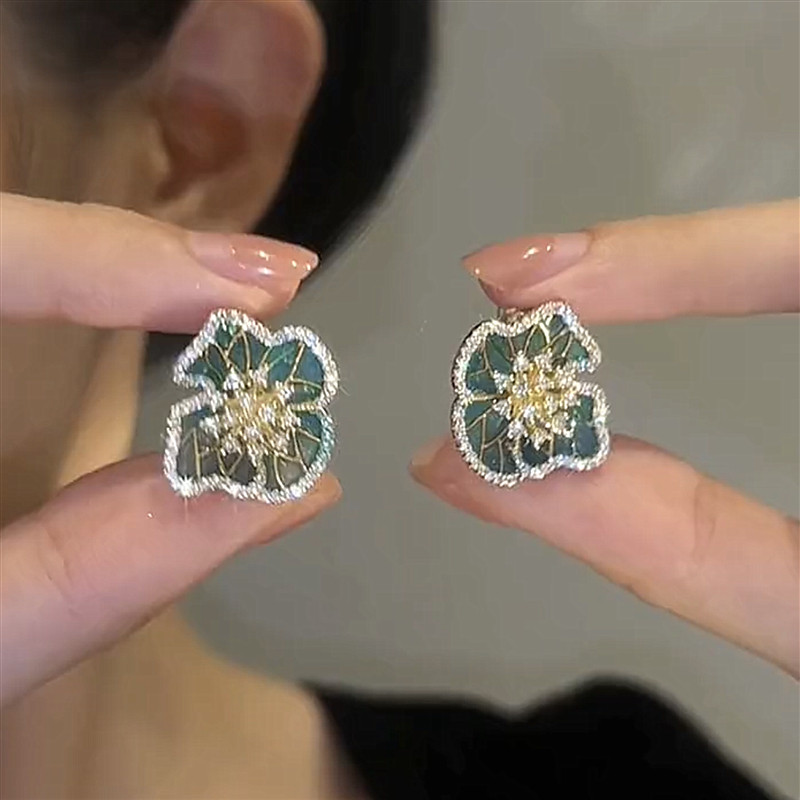 新款S925银针气质山茶花朵耳环女小众设计耳钉高级感轻奢百搭耳饰,饰品/流行首饰/时尚饰品新,耳环,淘宝优惠券,粉丝福利购,淘宝优惠卷