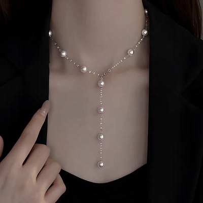 满天星珍珠项链女珍珠抽拉长款