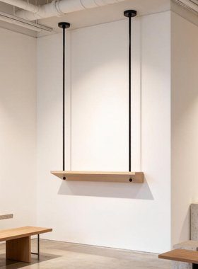 加长层板吊杆单层板悬空支架吊板吊架吊层板隔板五金黑色铁艺吊丝