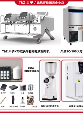 T&Z 大正太子咖啡机 KT3多锅炉商用意式镂空半自动双头萃取浓缩