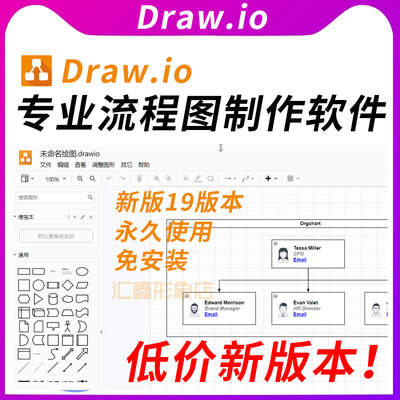 Draw.io Desktop 专业流程图制作软件中文绿色版Drawio Desktop