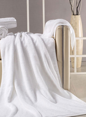 酒店宾馆新款昌源成人加大加厚纯白色纯棉浴巾柔软吸水澡巾裹巾