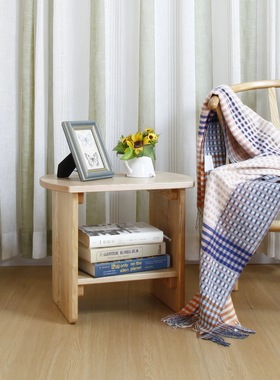 北欧实木边几角几沙发边柜小茶几床头柜客厅家用小户型收纳储物柜