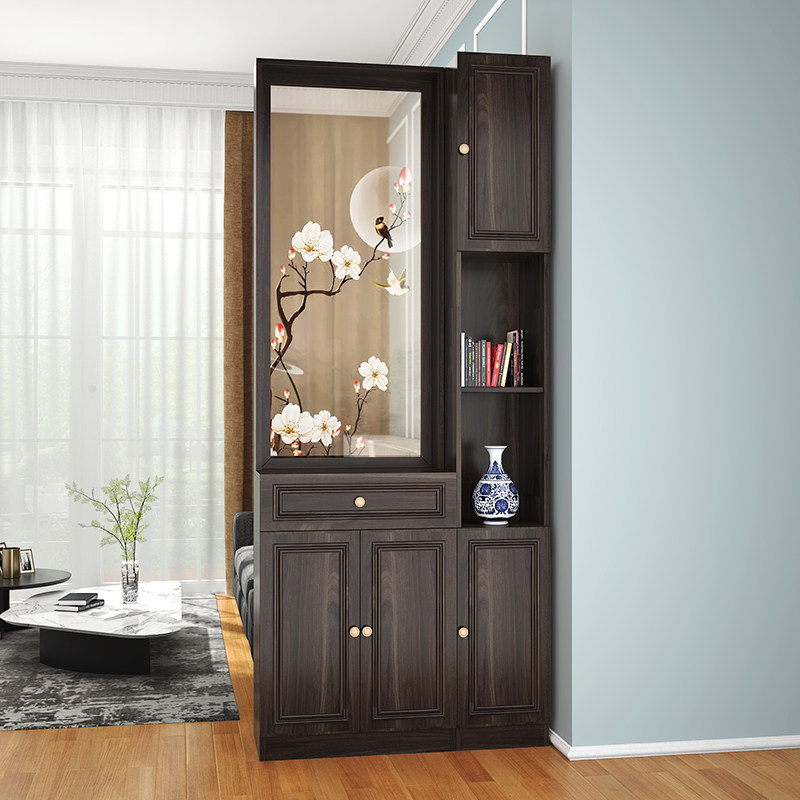 屏风客厅隔断双面储物现代简约轻奢入户间厅新中式玄关柜实木鞋柜,住宅家具,门厅/玄关柜/玄关架,淘宝优惠券,粉丝福利购,淘宝优惠卷