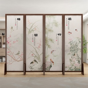 屏风隔断客厅简约现代入户玄关中式 2025新款 屏风饭店专用折叠移动