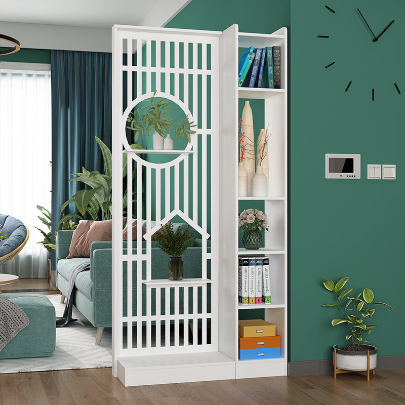 新中式屏风隔断置物架客厅装饰简约现代办公室栅栏镂空进门玄关柜