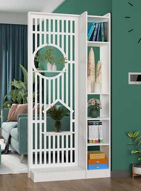 新中式屏风隔断置物架客厅装饰简约现代办公室栅栏镂空进门玄关柜