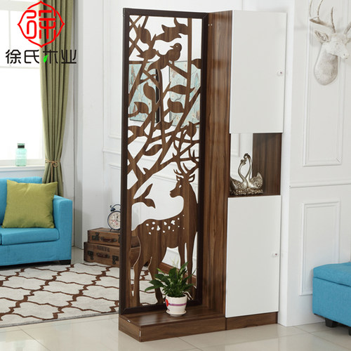 简约现代风小户型镂空双面玄关柜