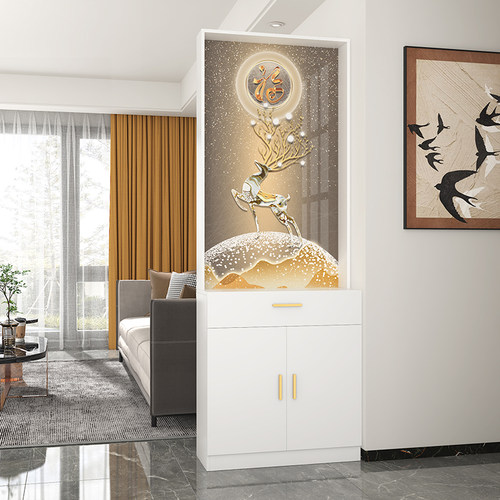 有机玻璃材质屏风隔断柜入户安装