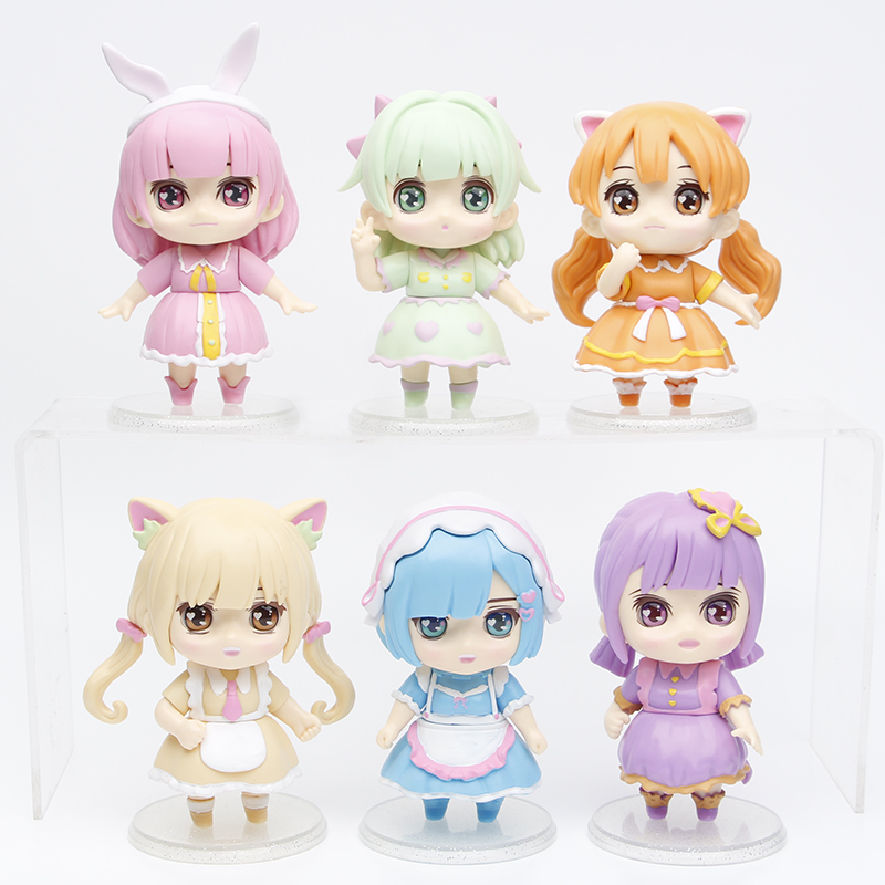 治愈系公仔可爱迷你收藏6款马卡龙公主蛋糕摆件扭蛋玩偶家居装饰