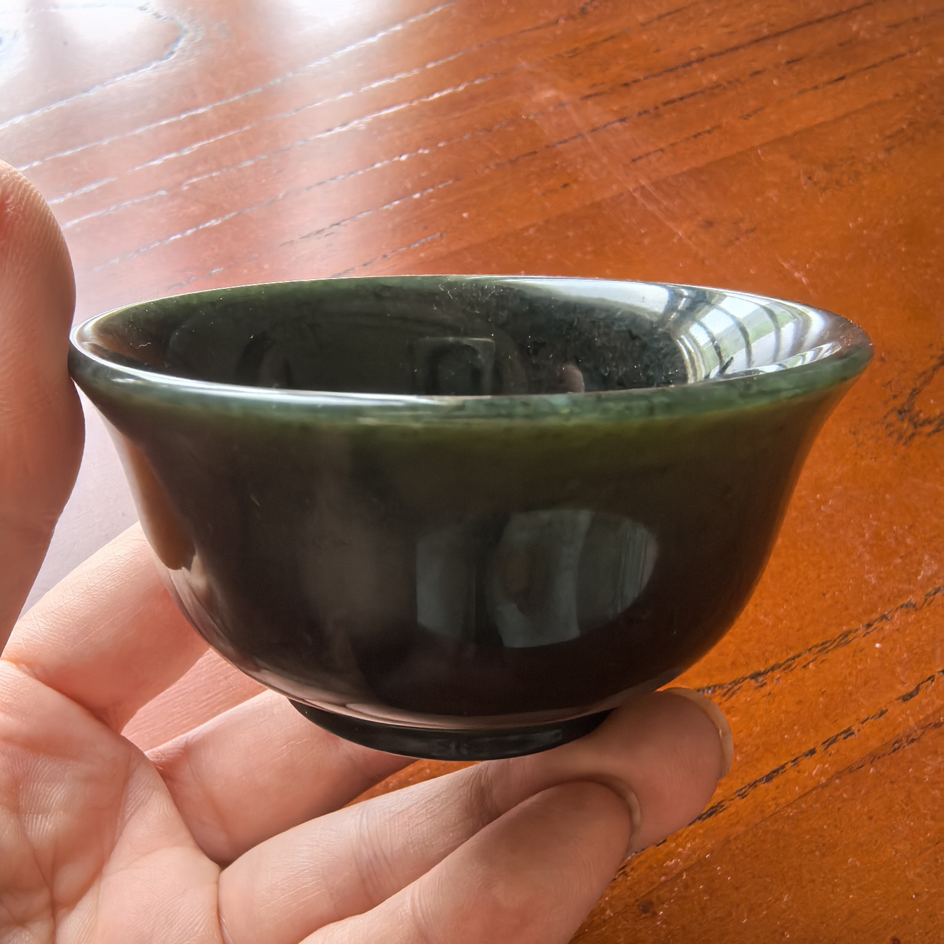 天然和田玉茶杯茶碗天然玉石茶杯青玉杯子细料功夫茶杯酒杯茶具