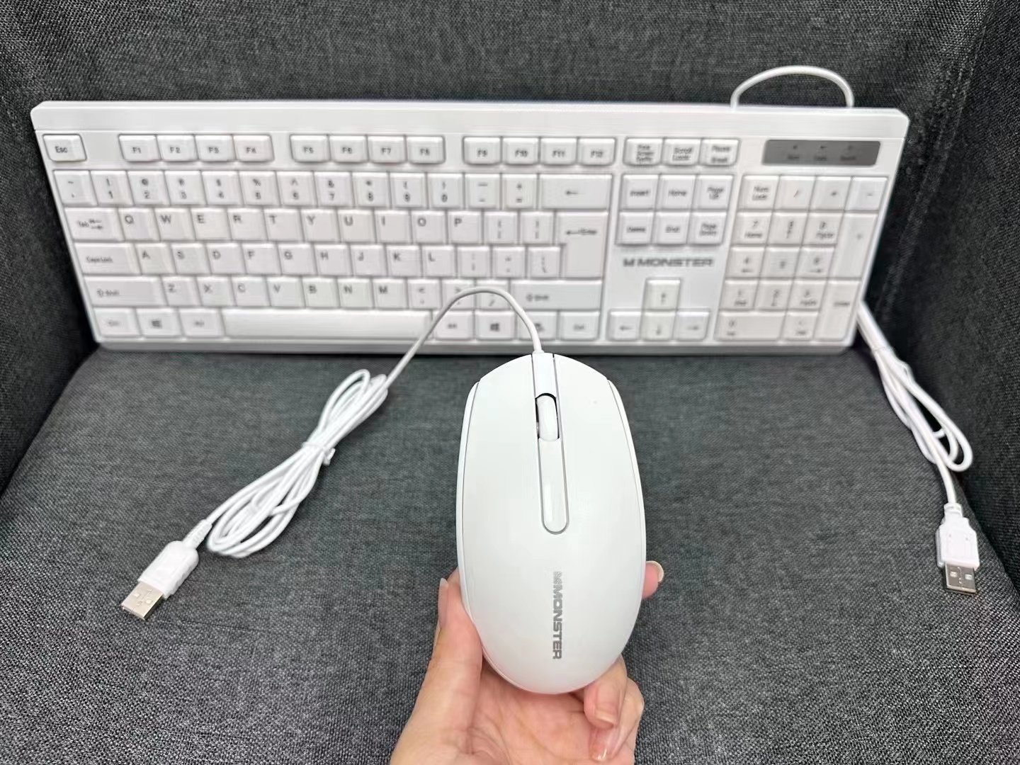 魔声KM1有线键盘鼠标套装 USB商务办公家用笔记本台式电脑通用