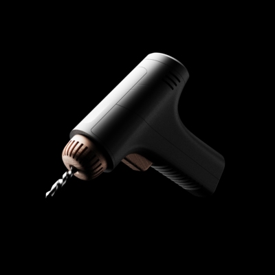 创意手电钻设计3D模型素材 工业产品设计 工具产品 rhino犀牛obj