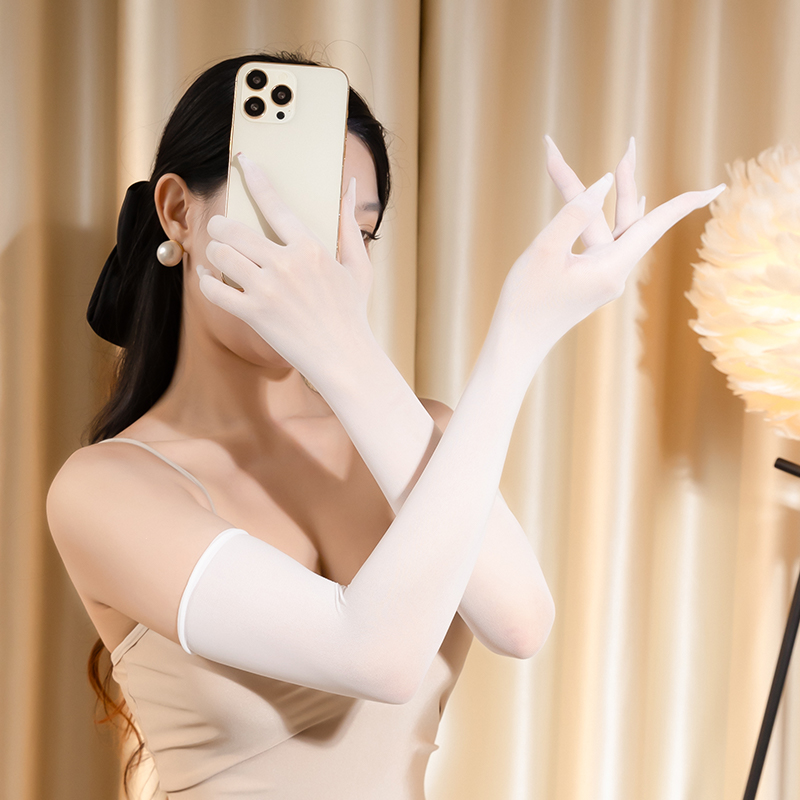 情趣诱惑超弹黑丝手冲丝袜手套